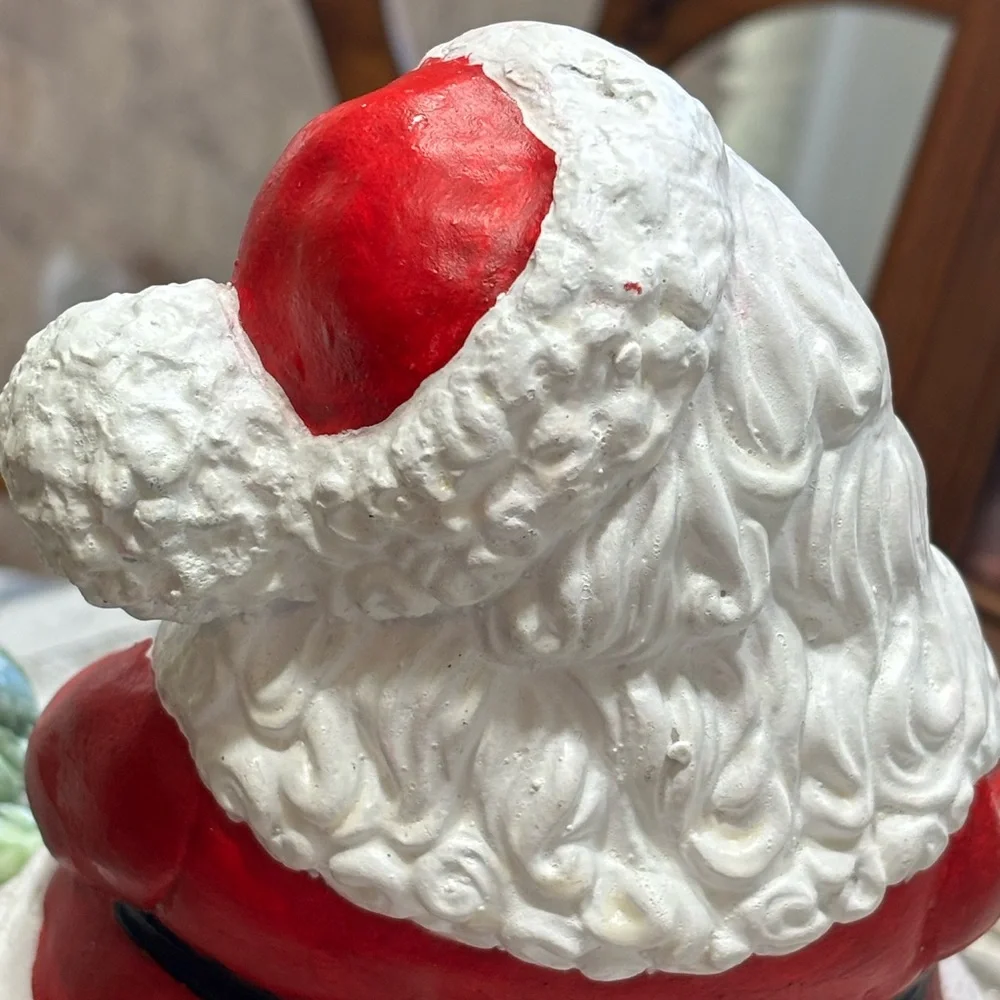 Vintage 70’s Atlantic Mold Winking Santa Clause. 9”T Heavy | Christmas | Holiday